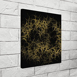 Холст квадратный Universe in golden crackles abstraction, цвет: 3D-принт — фото 2