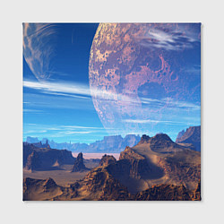 Холст квадратный Фантастическая планета, цвет: 3D-принт — фото 2