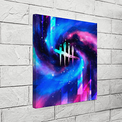 Холст квадратный Dead by Daylight неоновый космос, цвет: 3D-принт — фото 2