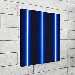 Холст квадратный Неоновое синее свечение, цвет: 3D-принт — фото 2
