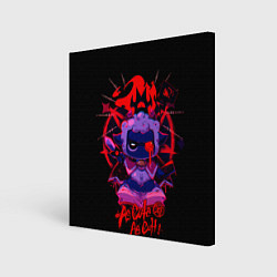 Холст квадратный Cult of the lamb - самый милый культ, цвет: 3D-принт