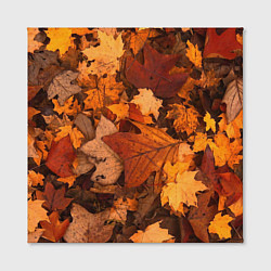 Холст квадратный Опавшие листья, цвет: 3D-принт — фото 2