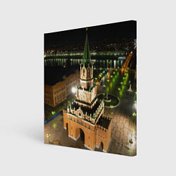 Холст квадратный Йошкар-Ола - Благовещенская башня, цвет: 3D-принт