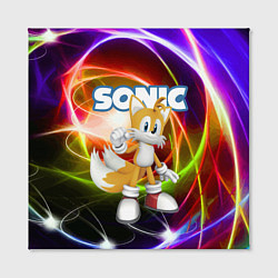 Холст квадратный Майлз Тейлз Прауэр - Sonic - Видеоигра, цвет: 3D-принт — фото 2