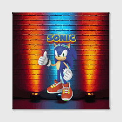Холст квадратный Sonic - Hedgehog - Video game - жест, цвет: 3D-принт — фото 2