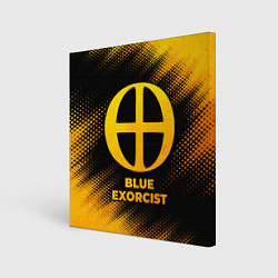 Холст квадратный Blue Exorcist - gold gradient, цвет: 3D-принт