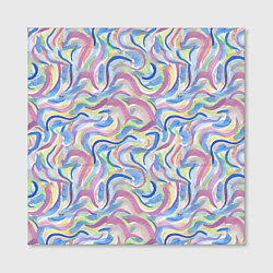 Холст квадратный Акварельные завитки, цвет: 3D-принт — фото 2