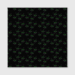 Холст квадратный Неоновые кошачьи мордочки, цвет: 3D-принт — фото 2