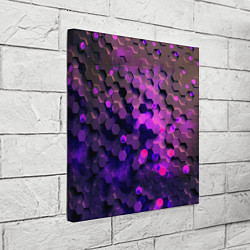 Холст квадратный Плиты фиолетовый неон, цвет: 3D-принт — фото 2