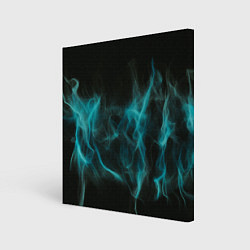 Холст квадратный Абстрактный голубой дым, цвет: 3D-принт