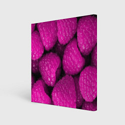 Холст квадратный Ягоды малины, цвет: 3D-принт