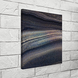 Холст квадратный Волны блестящего тёмного песка, цвет: 3D-принт — фото 2