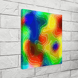Холст квадратный Разноцветная абстрактная композиция, цвет: 3D-принт — фото 2