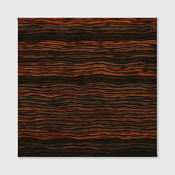 Холст квадратный Оранжевые абстрактные волны материи, цвет: 3D-принт — фото 2