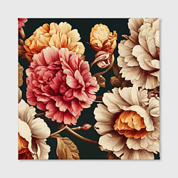 Холст квадратный Цветы в стиле рококо, цвет: 3D-принт — фото 2