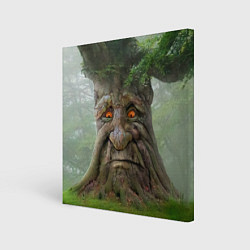 Холст квадратный Мудрое таинственное дерево, цвет: 3D-принт