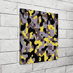 Холст квадратный Камуфляж Yellow Stinger, цвет: 3D-принт — фото 2