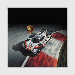 Холст квадратный Porsche - racing team - motorsport, цвет: 3D-принт — фото 2