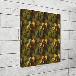 Холст квадратный Камуфляж осень плетёный, цвет: 3D-принт — фото 2