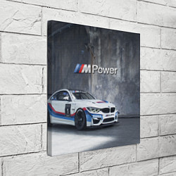 Холст квадратный BMW M4 GT4 - racing team - motorsport, цвет: 3D-принт — фото 2