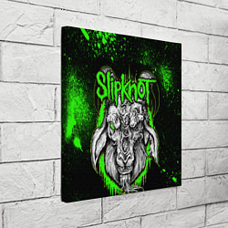 Холст квадратный Slipknot зеленый козел, цвет: 3D-принт — фото 2