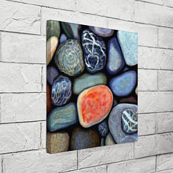 Холст квадратный Цветные камушки, цвет: 3D-принт — фото 2