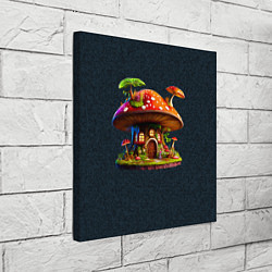 Холст квадратный Сказочный домик из гриба, цвет: 3D-принт — фото 2