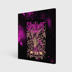 Холст квадратный Slipknot pink, цвет: 3D-принт