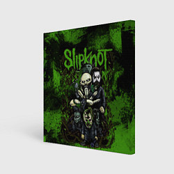 Холст квадратный Slipknot green art, цвет: 3D-принт