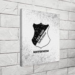 Холст квадратный Hoffenheim с потертостями на светлом фоне, цвет: 3D-принт — фото 2