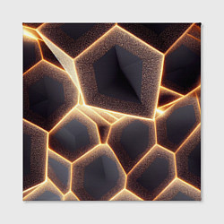 Холст квадратный Сотовая лава, цвет: 3D-принт — фото 2