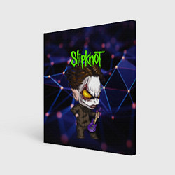 Холст квадратный Slipknot dark blue, цвет: 3D-принт