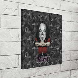 Холст квадратный Slipknot серый абстрактный фон, цвет: 3D-принт — фото 2
