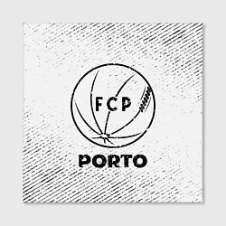 Холст квадратный Porto с потертостями на светлом фоне, цвет: 3D-принт — фото 2