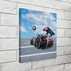 Холст квадратный BMW racing team - Motorsport - M Performance, цвет: 3D-принт — фото 2