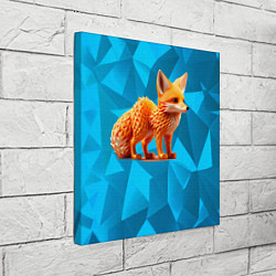Холст квадратный Полигональный лисёнок, цвет: 3D-принт — фото 2