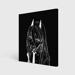 Холст квадратный Милая Пауер - Человек бензопила, цвет: 3D-принт