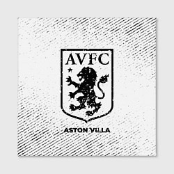Холст квадратный Aston Villa с потертостями на светлом фоне, цвет: 3D-принт — фото 2