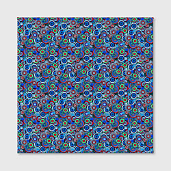 Холст квадратный Паттерн из цветочных узоров, цвет: 3D-принт — фото 2