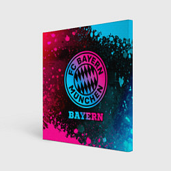 Холст квадратный Bayern - neon gradient, цвет: 3D-принт