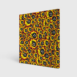 Холст квадратный Serious Sam logo pattern, цвет: 3D-принт