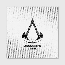 Холст квадратный Assassins Creed с потертостями на светлом фоне, цвет: 3D-принт — фото 2