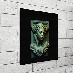 Холст квадратный Нейросеть - барельеф античной девушки, цвет: 3D-принт — фото 2