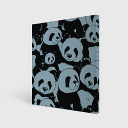 Холст квадратный Panda summer song, цвет: 3D-принт