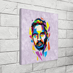 Холст квадратный Портрет Тома Харди в геометрическом стиле, цвет: 3D-принт — фото 2