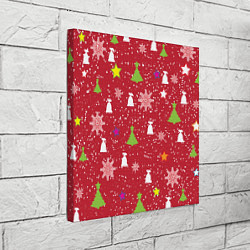 Холст квадратный Red new year, цвет: 3D-принт — фото 2