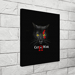 Холст квадратный Cat of war collab, цвет: 3D-принт — фото 2