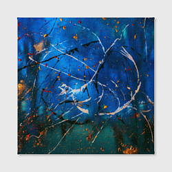 Холст квадратный Тёмно-синий туман и краски, цвет: 3D-принт — фото 2