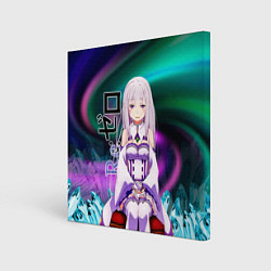 Холст квадратный Re: Zero - Emilia, цвет: 3D-принт