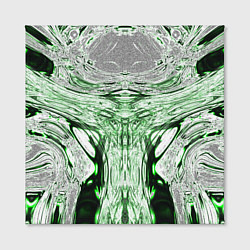 Холст квадратный Зеленый узор, цвет: 3D-принт — фото 2